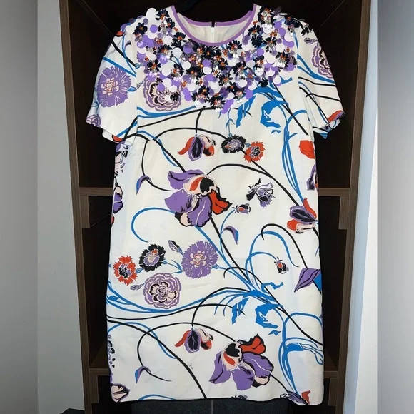 blue dress for baby girl Orchidee Print Long Dress – PUCCI Online Store main image 0